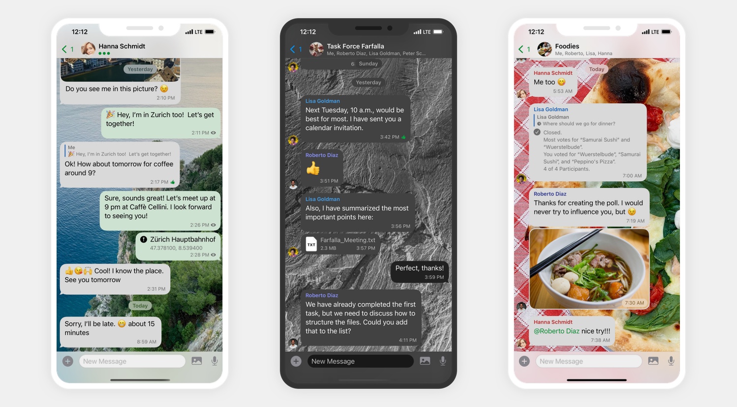 Individuelle Chat-Hintergrundbilder in Threema für iOS
