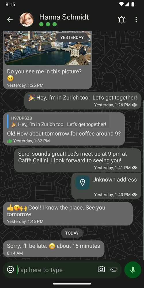 Group chat in Threema’s Android app
