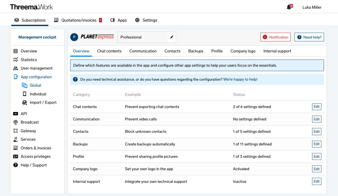 Gestión de aplicaciones móviles